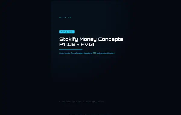 Stokify Money Concepts P1 (OB + FVG)